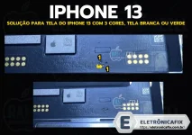 IPHONE 13 Tela cores Branca - verde solução.webp