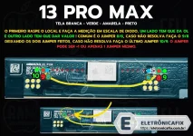 13 Pro Max Tela Branca - verde - amarelo - preto.webp