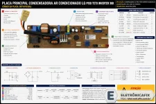 Placa principal Condensadora Ar Condicionado LG Piso Teto Inverter 36k (6871a10186j).webp